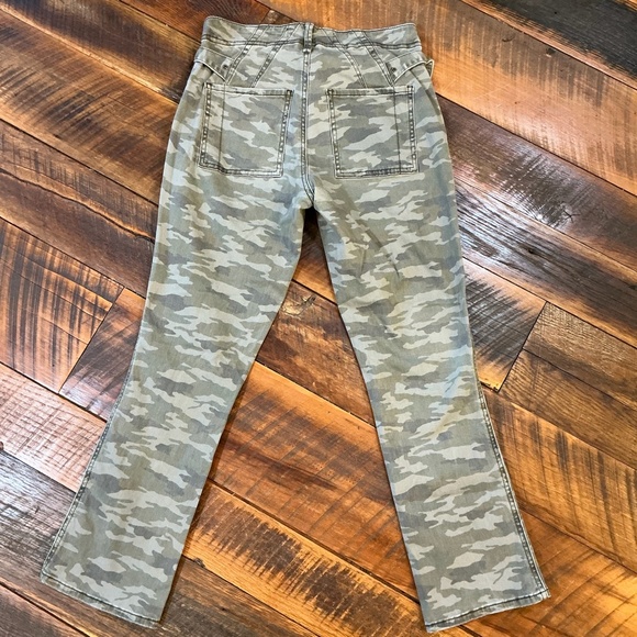 Anthropologie Pilcro Camo Utility Pants Women’s 25 Slim Straight Olive Green - Picture 4 of 7